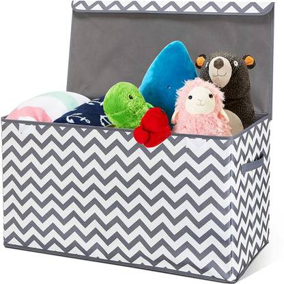 HANDCUFFS Kids Toy Storage Box Foldable Laundry Box with Handles for Children's Playroom Storage Organizers For Boys & Girls (Black) Storage Box