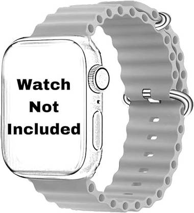SKIVIEI Silicone Ultra Bands/Straps Compatible with Watch 49mm 45mm 44mm 42mm Men & Women, Adjustable Strap with Metal Buckle Premium Strap for iWatch Ultra Series SE 8 7 6 5 4 3 2 1 (Only Strap for Apple iWatch, Watch NOT Included) Smart Watch Strap Smart Watch Strap