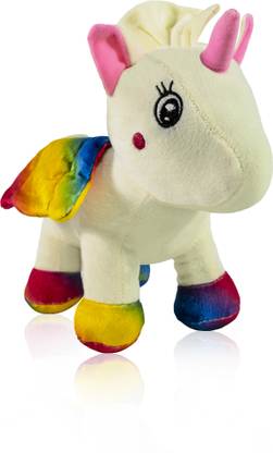 Lata Soft White Unicorn with Wings Soft Toy for Kids  - 24 cm
