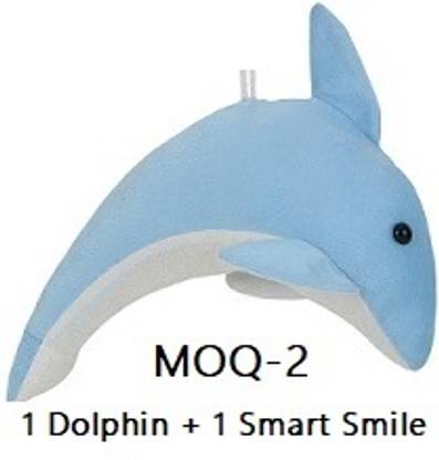 DHAAM Trending Dolphin & Smart Smily Stuffed Toy  - 30 cm