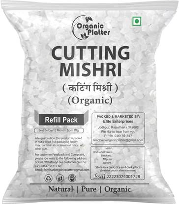 Organic Platter Mishri Dana|Cutting Misri|Sugar Mishri|Crystal candy Small|Diamond Cut Mishri-RE Sugar