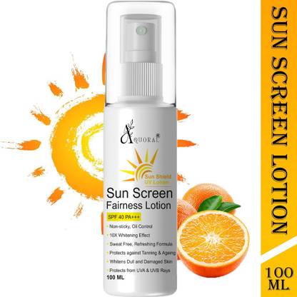 AQUORAL Sunscreen - SPF 40 PA+++ Sunscreen Fairness Liquorice UV Lotions