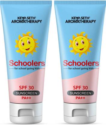 KEYA SETH AROMATHERAPY Sunscreen - SPF 30 PA++ Schoolers Sunscreen for Kids Mineral Based Lotion -Paraben & Sulfate Free