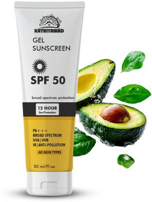 Kathiyawad Sunscreen - SPF 50 PA+++ ''Gel Sunscreen SPF 50 – Prevents Skin Damage & Keeps Skin Hydrated All Day''