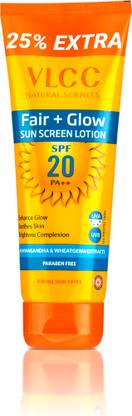 VLCC फेयर प्लस ग्लो सन स्क्रीन लोशन SPF - 20 PA++