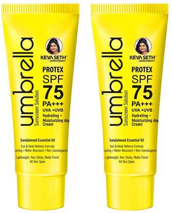 KEYA SETH AROMATHERAPY Sunscreen - SPF 75 PA+++ Umbrella Sunscreen Solution SPF 75 with PA+++ Long Lasting UV & Heat Protection