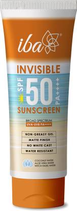 Iba Sunscreen - SPF 50 PA++++ Invisible For All Skin Types Gel Based
