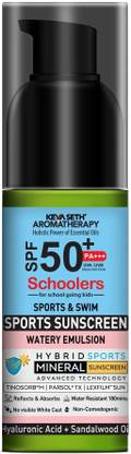 KEYA SETH AROMATHERAPY Sunscreen - SPF 50 PA++ Schoolers Kids Sports Mineral Sunscreen SPF 50 PA+++, Boys & Girls, Watery
