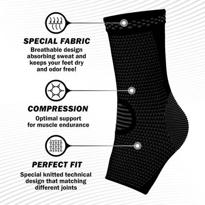 GymWar Ankle Support Brace Guard Wrap Cap For Men & Women-Free Size Ankle Support