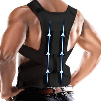 Advit Posture corrector belt for men and women for back pain Dual Long Metallic Plates Posture Corrector