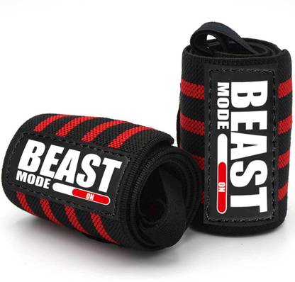 STEIGEN FITNESS BEAST MODE WRIST BANDS SUPPORTER FOR GYM,HAND GRIP GLOVES ,WRIST WRAPS Wrist Support