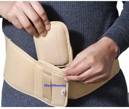 healthnode Umbilical Hernia Support Belt Belly Button Brace with Foam Pressure Pad Supporter