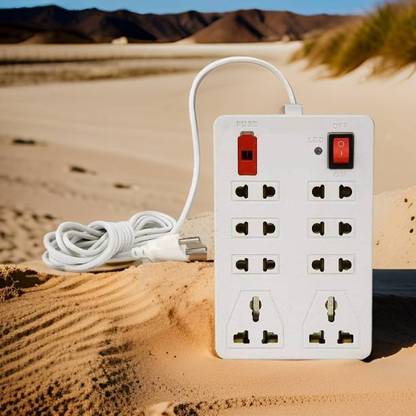 Eels CBB_1079_A Extension Board Surge Protector 8 Socket Extension Boards 8 Socket Extension Boards  (White, 2.5 m)