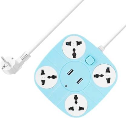 ZIYTRACK Extension Power Cord with 2 USB Charging Port Power Borad with 1.7 Meters Cable 10 A Three Pin Socket