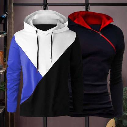 Full Sleeve Color Block Men Sweatshirt