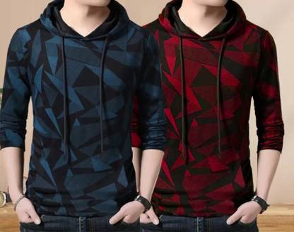 Full Sleeve Color Block Men Sweatshirt