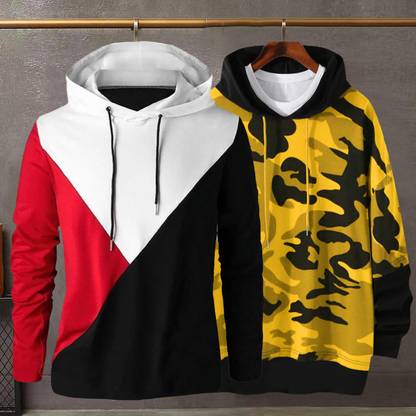 Full Sleeve Color Block Men Sweatshirt