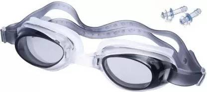 Trex H2O Black Swimming Googles Adjustable Silicone Anti Fog Crystal Clear Glasses Swimming Goggles