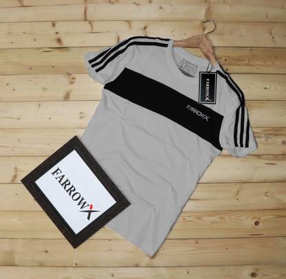 Color Block Men Black, Grey T-Shirt