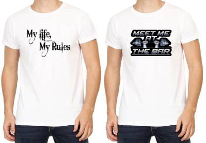 Printed Men White T-Shirt