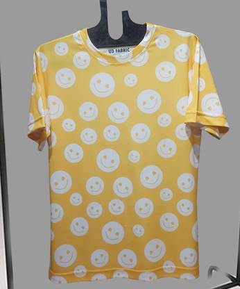 Printed Men Yellow T-Shirt