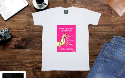 Graphic Print Men White T-Shirt