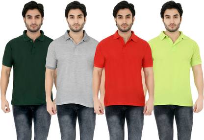 Keoti Solid Men Red T-Shirt