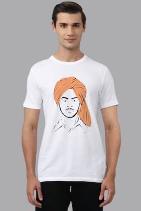 Graphic Print, Printed, Self Design, Cartoon Men White T-Shirt