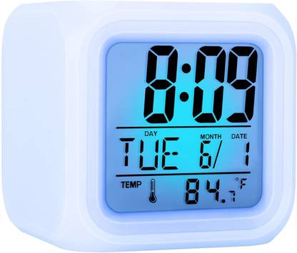 WRADER Digital White Clock