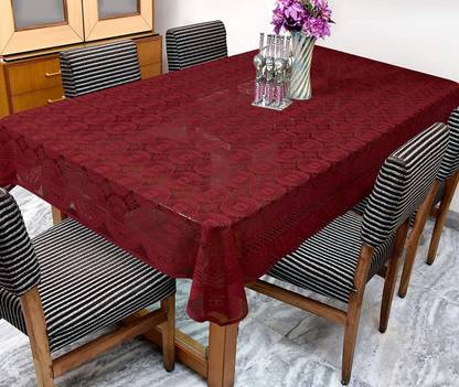 AP creation Cotton 4 Seater Self Design Table Cover