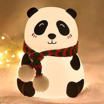 exahust Cute Nursery Decor Silicone Panda Bear Night Light for Bedroom Night Lamp