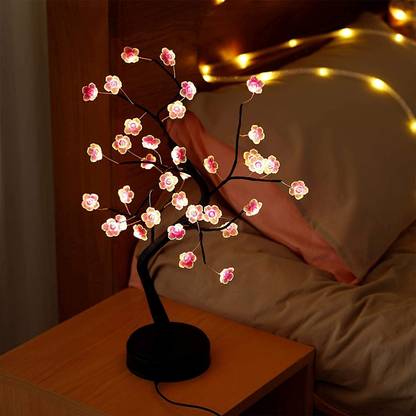 Hcetigol Pink Cherry Blossom Bonsai Tree Light, Tree Lamps t Table Lamp