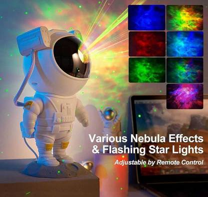 MILONI USA Galaxy Night Light Astronaut Space Star Projector Nebula 360° Adjustable Night Lamp