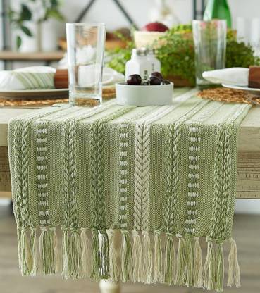 YDHEK CREATIONS Green 72 cm Table Runner