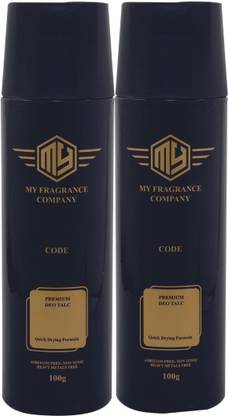 MY Code Premium Asorted | Non Toxic Heavey Metal Free Talc Powder | Pack of 2
