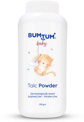 BUMTUM Baby Talcum Powder with Aloe Vera, Paraben & Sulfate Free, Derma Tested