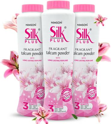Nimson Silk Plus Fragrant Talcum Powder with Long Lasting Perfume Cool Talc Anti Tan