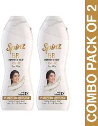 Spinz BB Brightening & Beauty Face Talc - Pearl White 80g