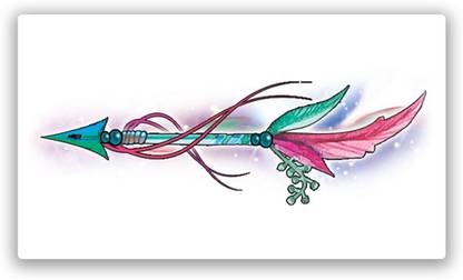 komstec Multi Red Arrow Tattoo For Waterproof Temporary Body Tattoo For Girls