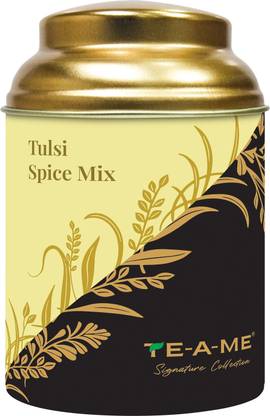 TE-A-ME Tulsi Spice Mix Tea, 50G | Caffeine Free Tea | Herbal Tea Tin