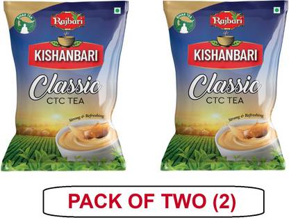 Rajbari Kishanbari Classic 250g x 2| Strong & Aromatic | 500g Unflavoured Tea Pouch