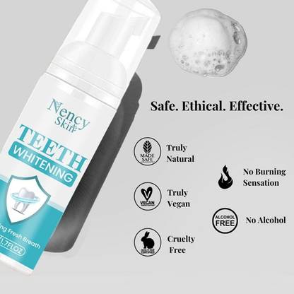 NEELHARI Teeth Whitening Foam Removes Bad Breath Fights Germs For Women & Men (50 ml) Teeth Whitening Kit