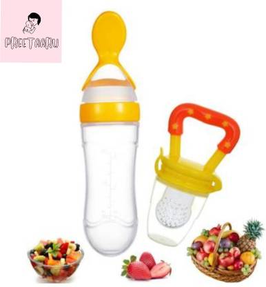 Chicbunny Baby spoon feeder and fruit feeder combo Soother