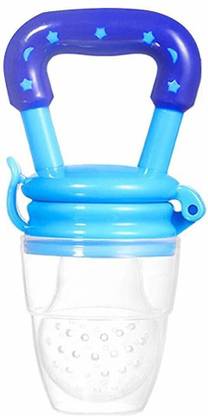 Kidsify Nibbler, Soother for Babies | Pacifier for New Born Baby | Silicone Fruit and Juice Feeder Kids Nipple Pacifier for Fruit Vegetable BPA Free (Blue) Teether and Feeder