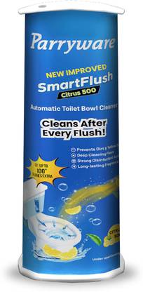 Parryware SmartFlush Automatic Toilet Bowl Cleaner- Citrus 500 I Lasts upto 500* Flushes Citrus Spray Toilet Cleaner