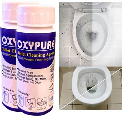 jkl OXYPURE Toilet Cleaning Agent - Effortless & Deep Cleaning Foaming Powder Herbal Powder Toilet Cleaner
