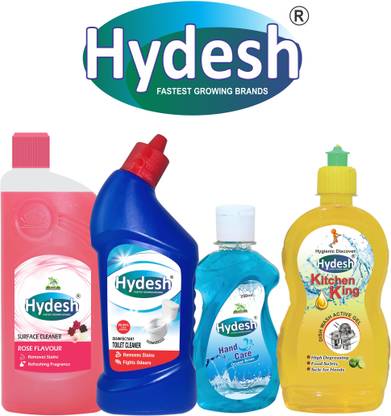 hydesh Cleaning Combo Set Floor Cleaner, Toilet Cleaner, Dish Wash, Hand Wash Liquid Toilet Cleaner