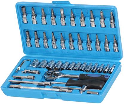 TECHEL tool kit 46 in 1 Pcs and Socket Set Multi Purpose hnb1 Cycling Type refers to specialized set of tools and euipment that are designed for a particular purpose or task
