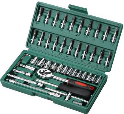 4uonly Socket Set Tool Ratchet Wrench Tool Kit Household Socket Set nmk8 Cycling Type refers to specialized set of tools and euipment that are designed for a particular purpose or task