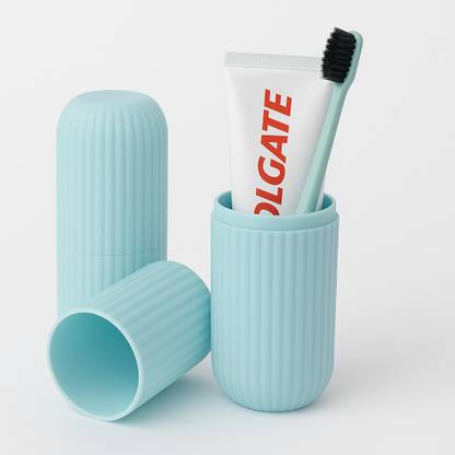 Elegant Enterprise Capsule Shape Toothbrush Holder | Portable Travel Case | Multipurpose Organizer Polyester Toothbrush Holder
